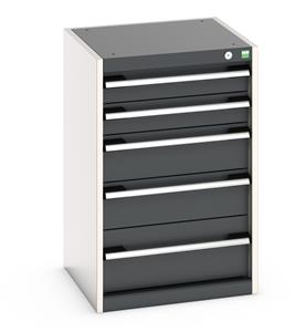 40010027.** Cabinet consists of 2 x 100mm, 2 x 150mm and 1 x 200mm high drawers 100% extension drawer with internal dimensions of 400mm wide x 400mm deep. The drawers...
